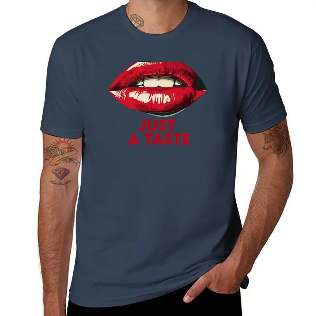 Red Lips Just a Taste TShirt anime stuff basketball graphic tees sublime men clothing