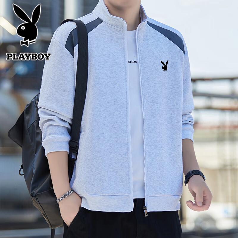 PLAYBOY Men's Stand Collar Business Casual Jacket