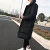 Men Jacket Hooded Solid Color Long Sleeve Coldproof Winter Thicken Cotton Padded