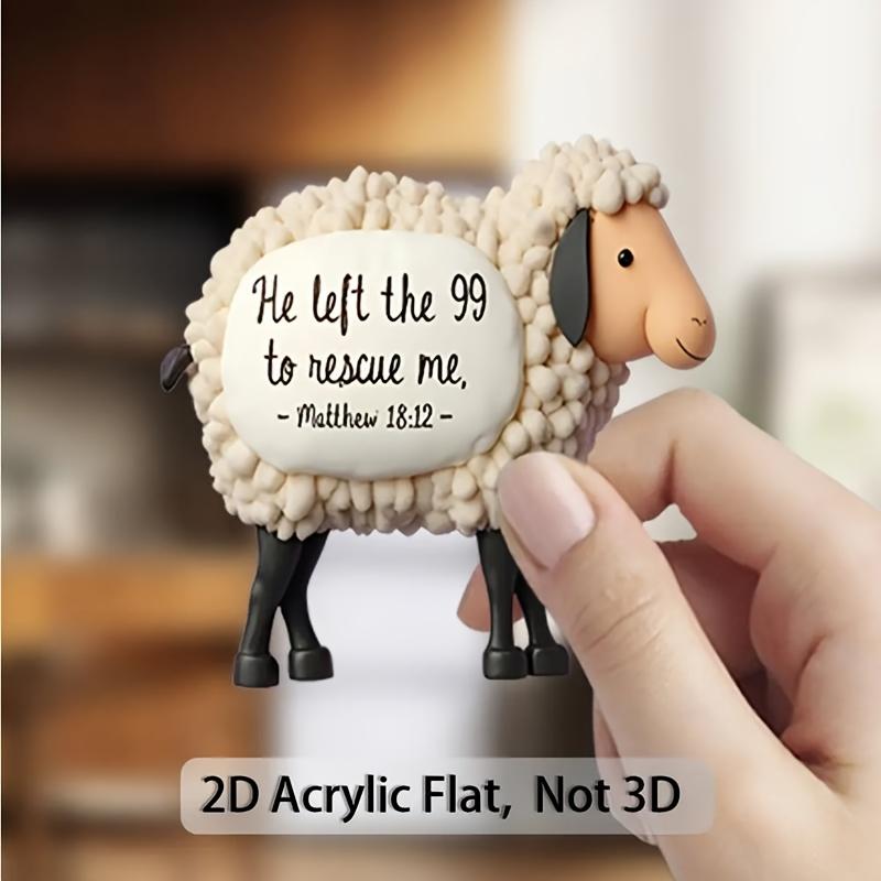 

Christian Lamb Bible Verse Fridge Magnet – Religious Home Gift for Easter, Christmas, Thanksgiving & Mother s Day. белый