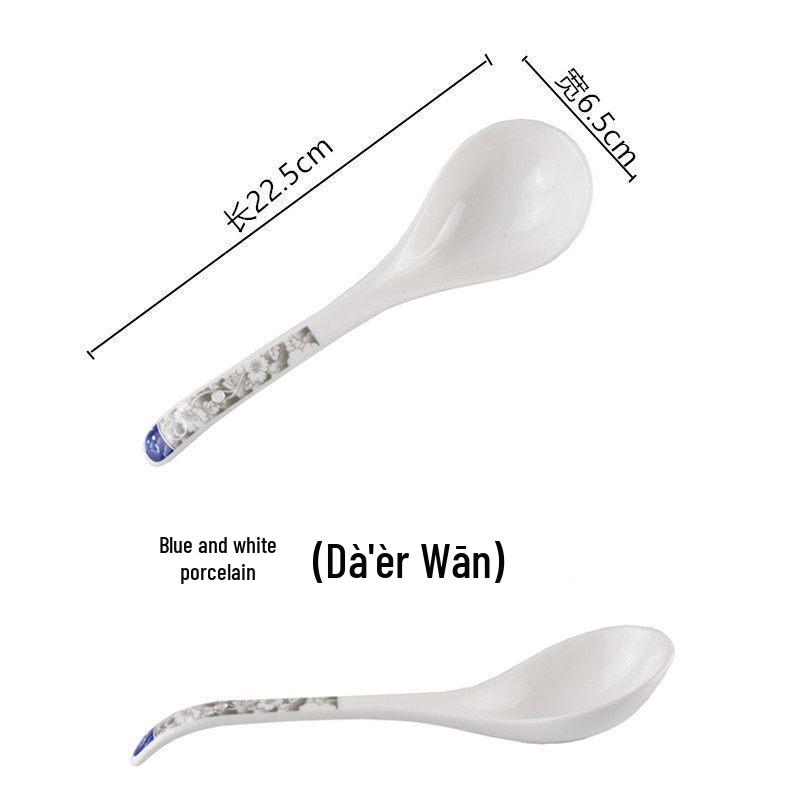 Korean-Style Ceramic Soup & Dessert Spoon Set