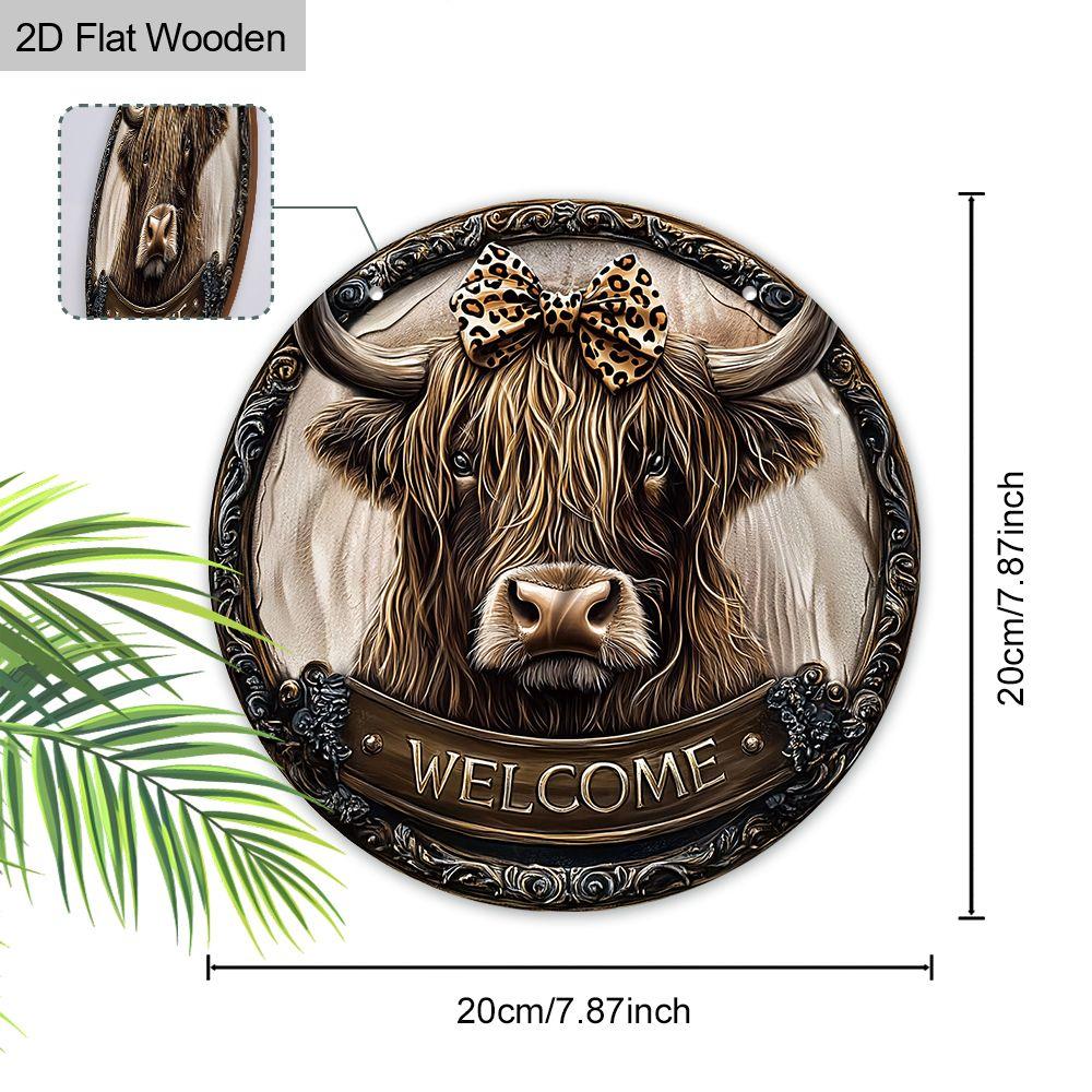 Wooden Hanging Decorative Signs, ”welcome"sign, Indoor or Garden Decorations, 2D Flat Pendants, Housewarming Gifts for Friends