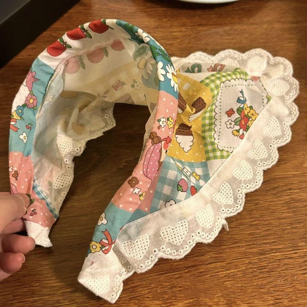 

Ленивый человек Кружевной платок на голову Треугольный платок Обруч для волос Аксессуары для волос Защита от солнца Платок на голову 4