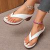 Summer Fashion Sexy Banquet PU Herringbone High Heels Women's Casual New Style Daily Large Size Roman Comfortable Sandals
