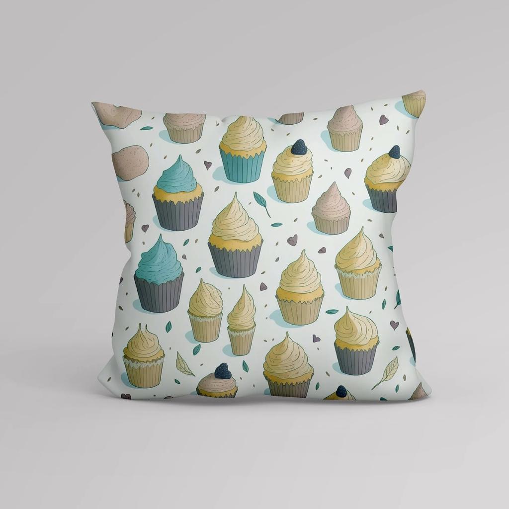 Luxury Home Decoration Cushion Cover Cartoon Ice Cream Creative Simple Pattern Print Pillowcase Office Sofa Cushion Coverr