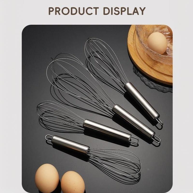 Hand Mixer Whisk Egg Beater Stainless Heavy Duty Whisk Mixer For Baking Kitchen Tool Stainless Steel Manual Egg Whisk
