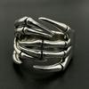 Adjustable Open Ring With Vintage Bone Claw Design Punk Gothic Style Copper Jewelry Men Women