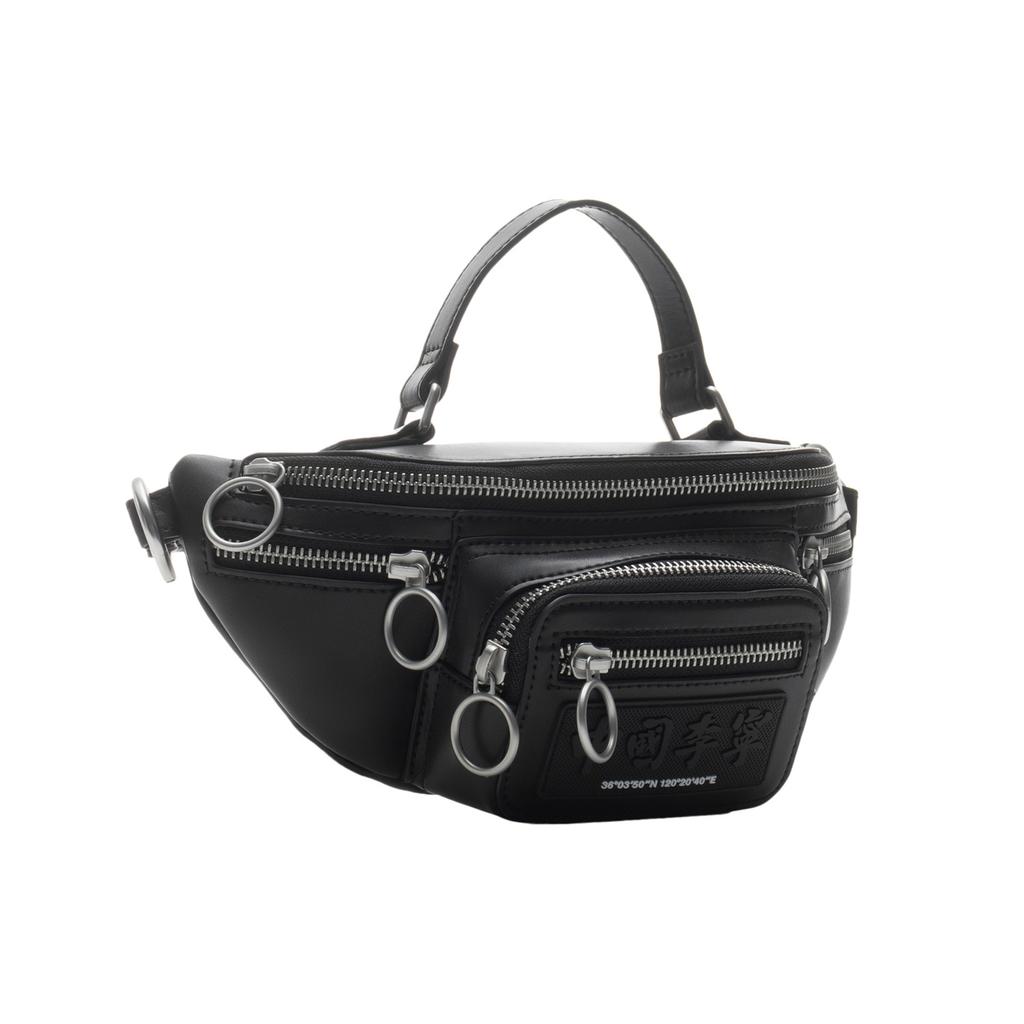 New LiNing Synthetic Leather One Shoulder Crossbody Sling Bags Regular Unisex Black ABDS533-1
