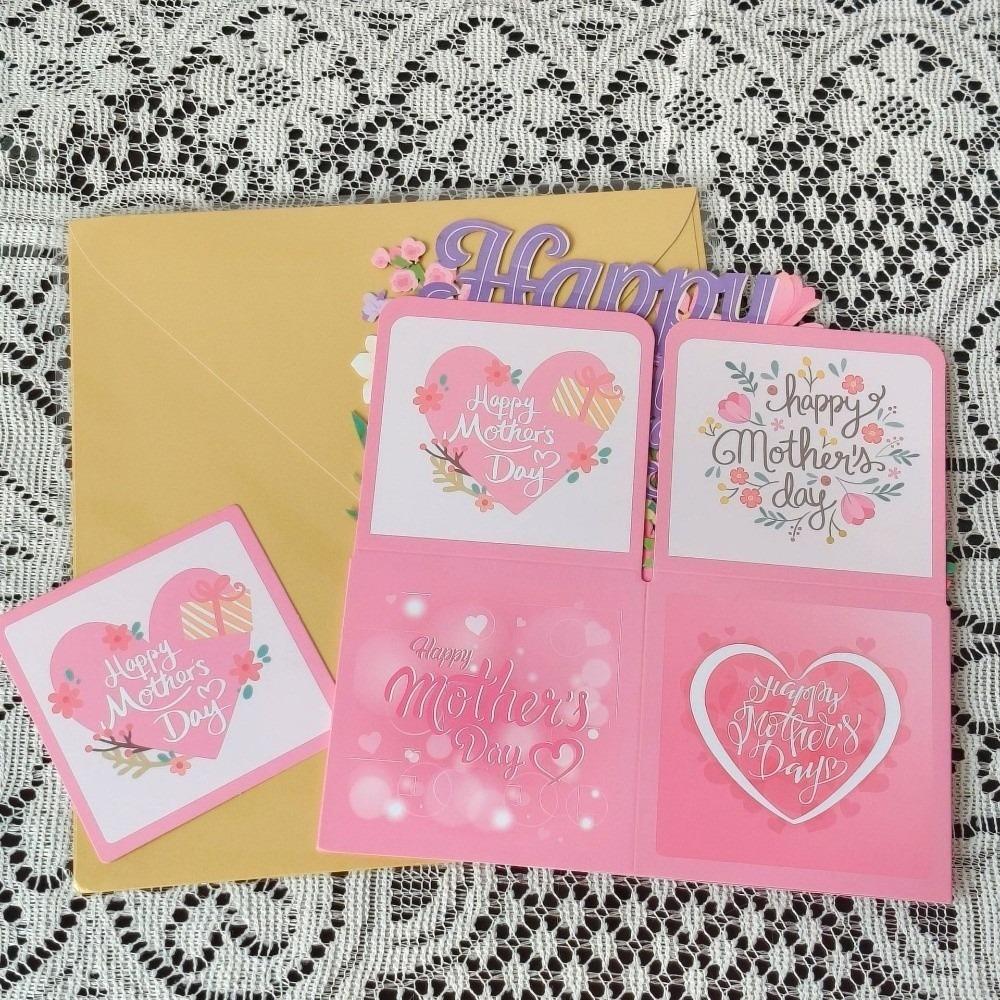 

Express Gratitude Mother s Day Cards Cardstock 3D Greeting Card Sweet Mother s Gift Postcard розовый