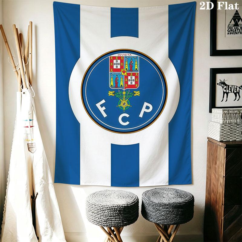 FC Porto Wall Hanging Printed Fabric Blanket Decorative Tapestries for Bedroom Living Room Home Decor