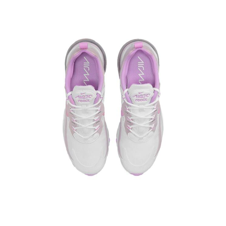 Nike Air Max 270 React Retro Bequem Langlebig Low Top Luftpolster Laufschuhe Damen Sneaker Off-White Lila CZ1609-100