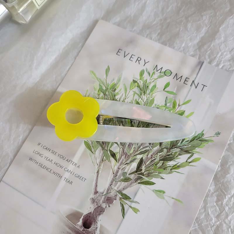 Korean Style Acetate Flower Hairpin: 2025 New Duckbill & Side Clip for Children