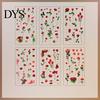Floral Scrapbook Supplies 6 Sheets/Set Natural Flower Stickers, Waterproof PVC Plants Decals, Retro Stickers Transparent Decorative for DIY