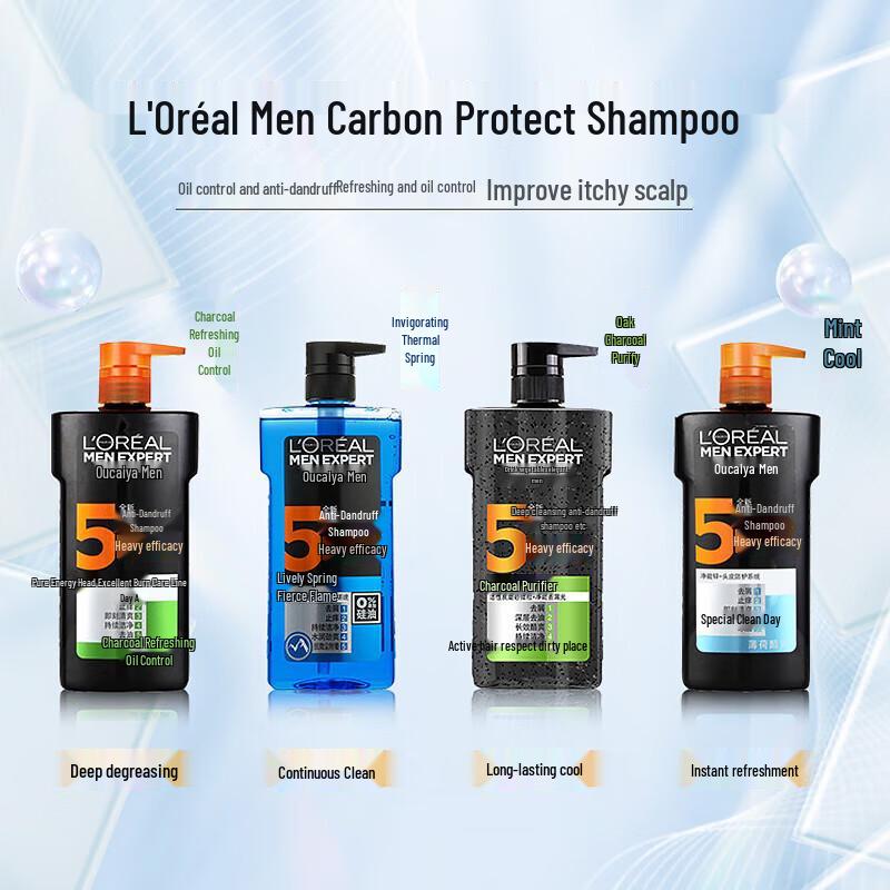 L'Oréal Men's Charcoal Fresh Anti-Dandruff Shampoo