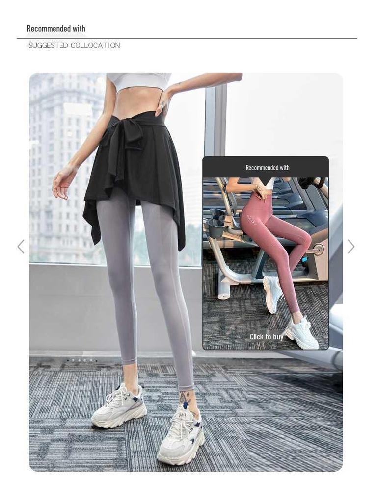 Women's Yoga Skirt with Hip-Cover and Anti-Exposure Design