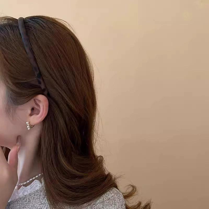 Essigsäure-Haarbänder Vintage Französische Kopfbedeckung Leopard Mattes Stirnband Kopfschmuck Kaffee Koreanischer Stil Haarreif Haaraccessoires