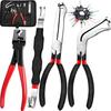 4 Pcs Electrical Disconnect Pliers And Cars Terminal Pin Removal Tool Kit,37960/37980/13120/ Collar Hose Clamp Pliers Set For Automotive Electric