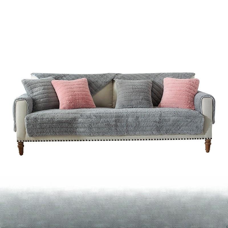 

Простая утолщенная плюшевая подушка для дивана в скандинавском стиле, нескользящий чехол для дивана для дома, гостиной, зимняя теплая подушка для эркера 70*70cm