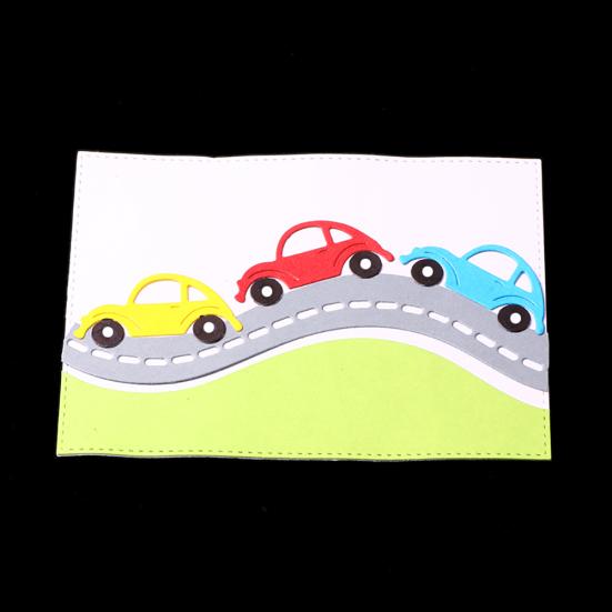 Fustelle in Metallo per Taglio Auto Strada Fai da Te Scrapbooking Goffratura Carta Biglietti Stencil Artigianale