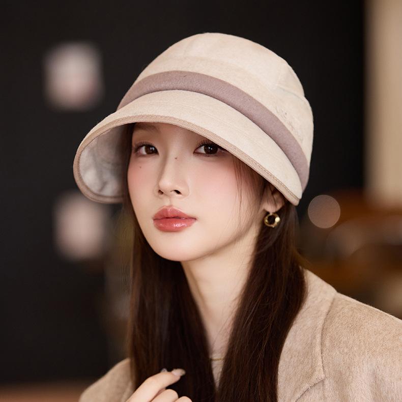 Autumn and Winter New Hat Women's Equestrian Hat Windproof Warm Hat Literary and Retro Newsboy Hat