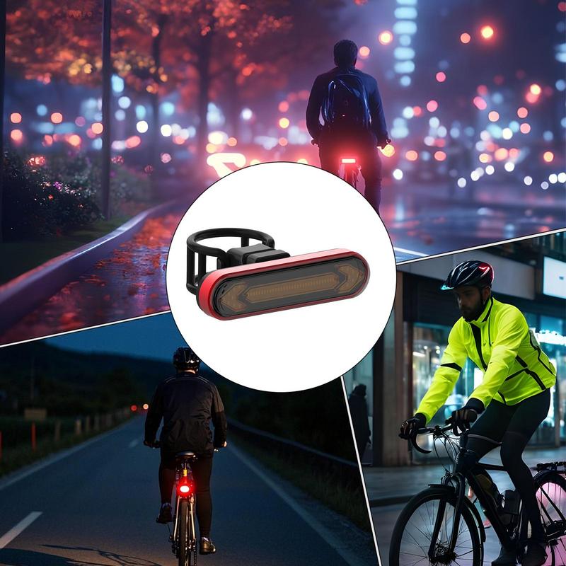 Bike Rear Light Waterproof Turn Lamp For Scooter USB Rechargeable Bright Safety Warning Cycling Taillight With Turn Signals For