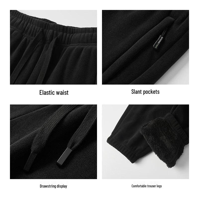 Mao Ren Men's Warm Fleece Lined Casual Cuffed Pants