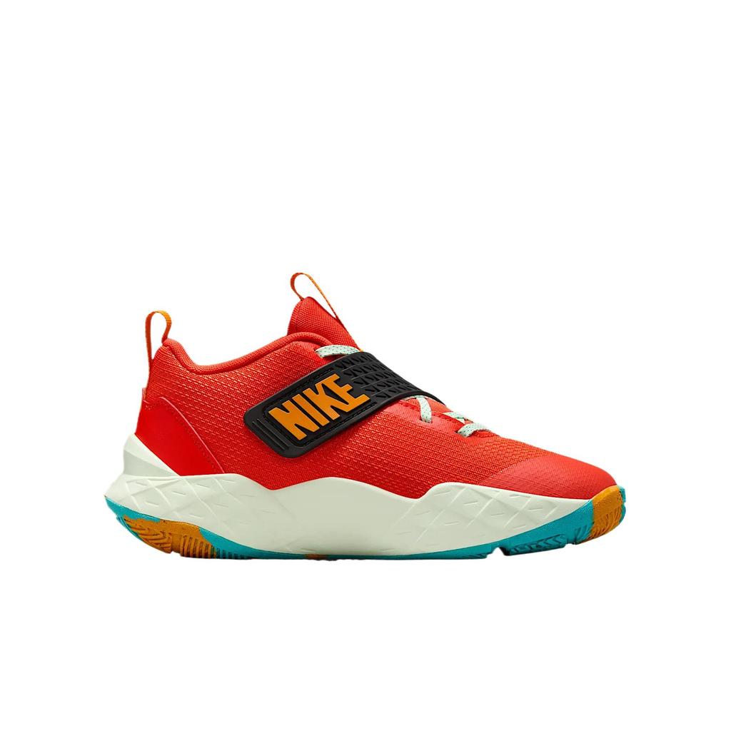 Nike Team Hustle D12 GS Picante Red Kids Sneakers Dusty-Cactus Volt-Tint Orange-Peel HF6279-601