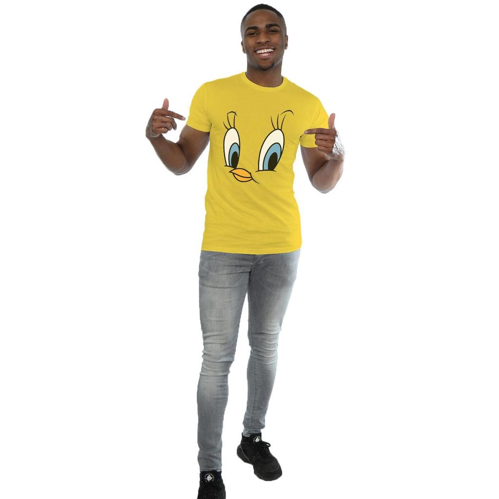 Looney Tunes Mens Tweety Pie Face T-Shirt