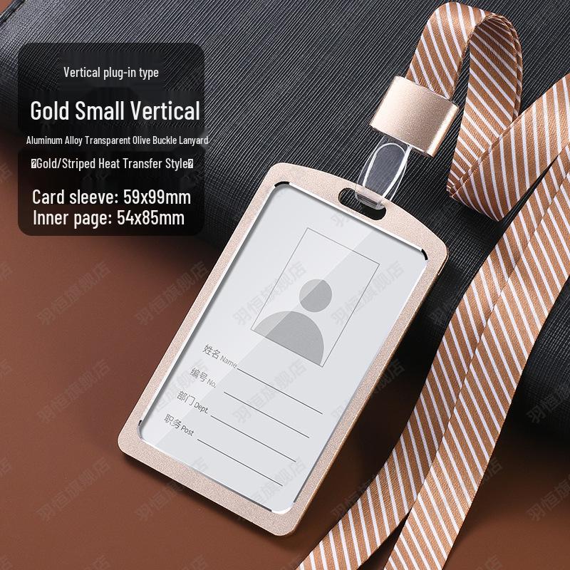 Mitarbeiter-Ausweishalter aus Aluminiumlegierung mit Lanyard