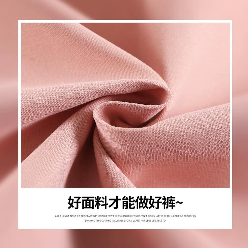 Pink overalls women's new spring and summer high-waisted and thin straight-leg pants sports babes wide-leg casual pants