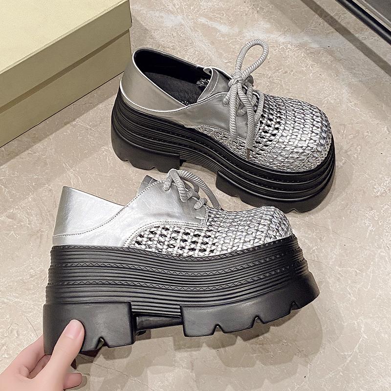 Fashion 10CM Women High Heels New Summer Pumps Females Lace-up Platform Chunky Sneakers Wedge Sandals Slides Shoes Zandalias De Mujer