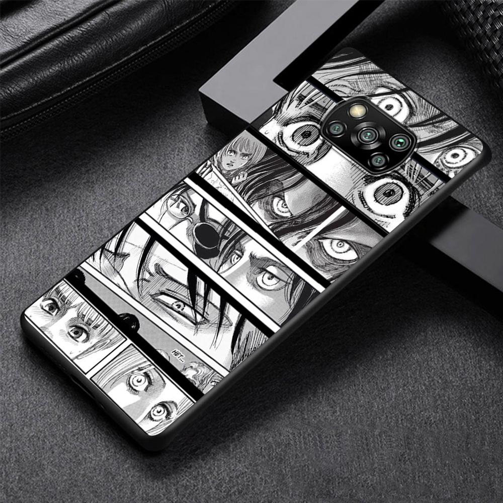 

Чехол Attack On Titan для Xiaomi Poco X3 NFC M3 X4 Pocophone F1 M4 Pro F4 F3 GT черный чехол из ТПУ Redmi Note 11 9S 8 10 чехол для телефона Xiaomi Mi11T(11TPro)