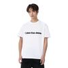 Calvin Klein Letter Pattern Loose Fit Crew Neck Short Sleeve T-Shirt Men Tops White J323251YAF