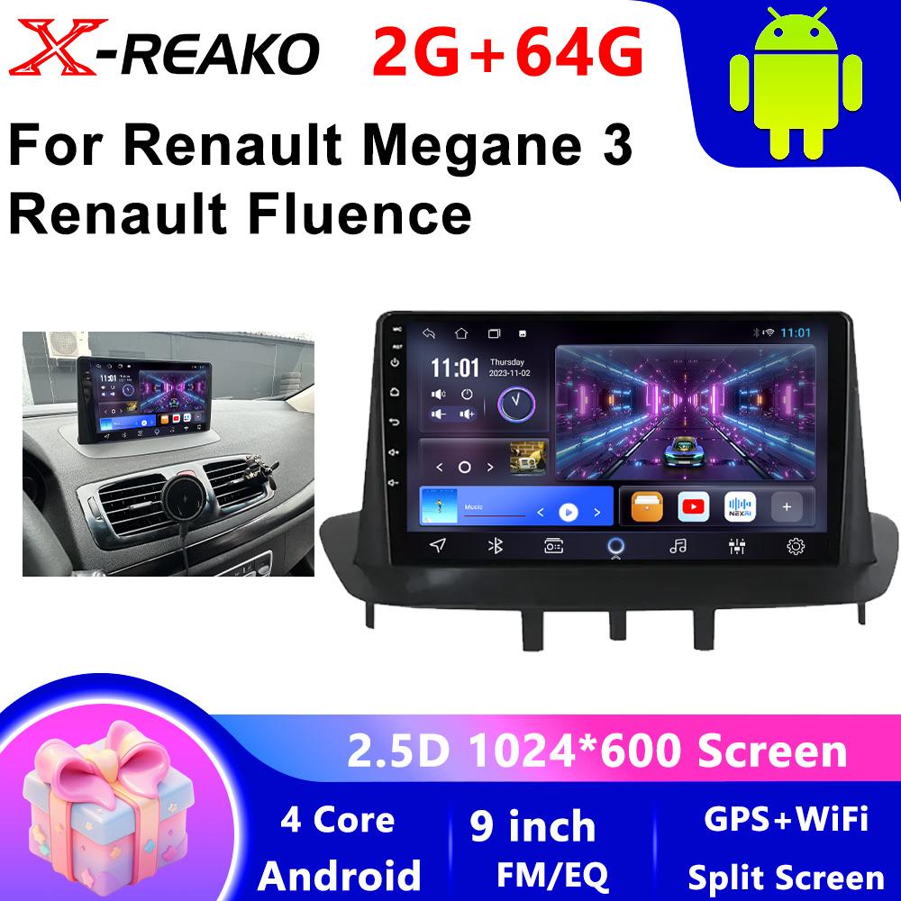 

2 Din Android Car Radio Multimedia video Player для Renault Megane 3 Fluence 2008 - 2014 Навигация GPS Carplay Auto DVD RDS 4 core 2GB+64GB CP