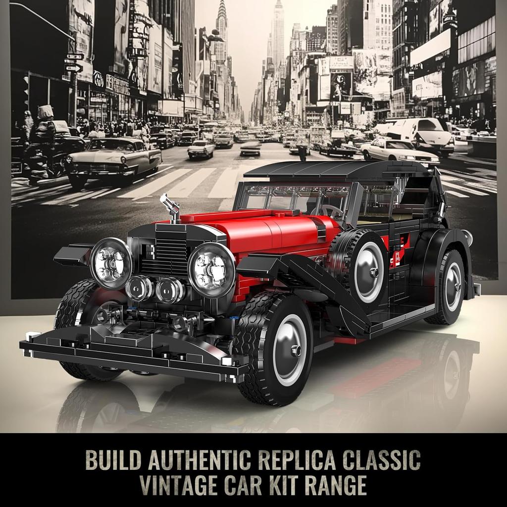 MOULD KING 10114 Technical Building Block The T50 Vintage Car Set Assembly Classic Car Brick Toys Model Kids Christmas Gift