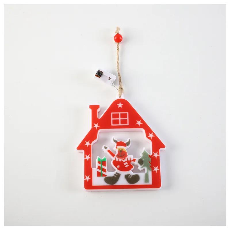 Christmas Tree Light String Window Lamp Hanging Ornament Santa Claus Decoration Lights Star Snowman Indoor Lights Tree Decor