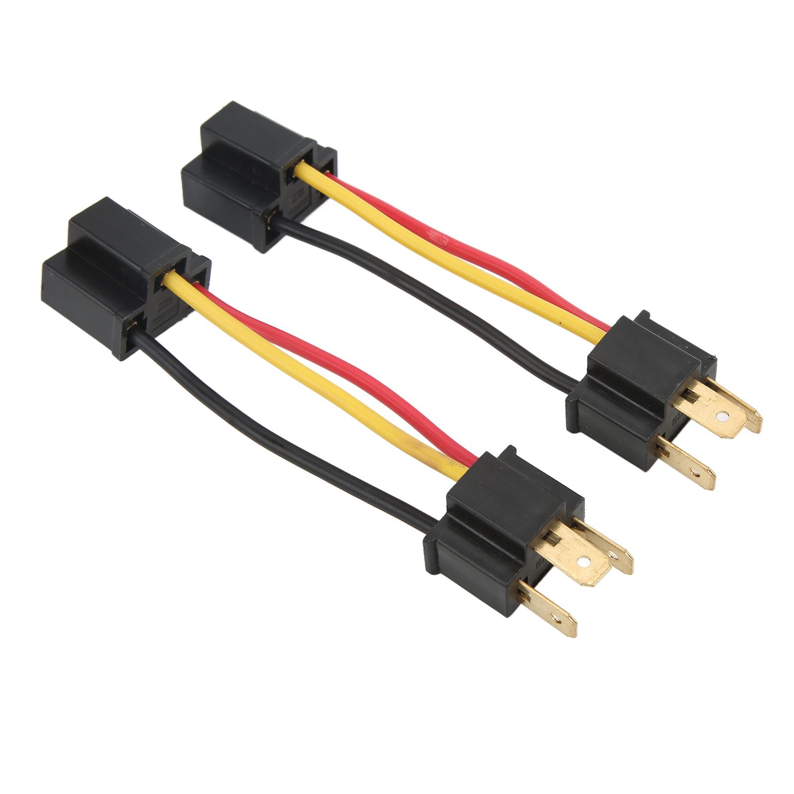 

2pcs H4 Headlight Socket Converter Head Light Wiring Harness Adapter Plug Replacement for H4656