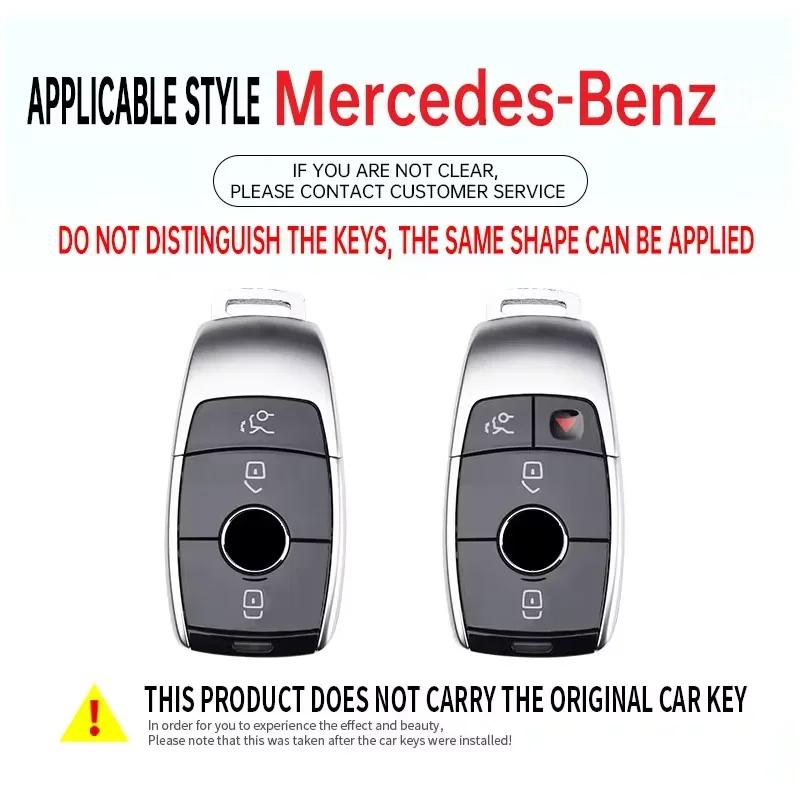 GLC GLB Car Zinc Alloy Leather Key Case Remote Shell For Mercedes Benz A C E S G Class GLC CLE CLA GLB GLS W177 W205 W213 W222