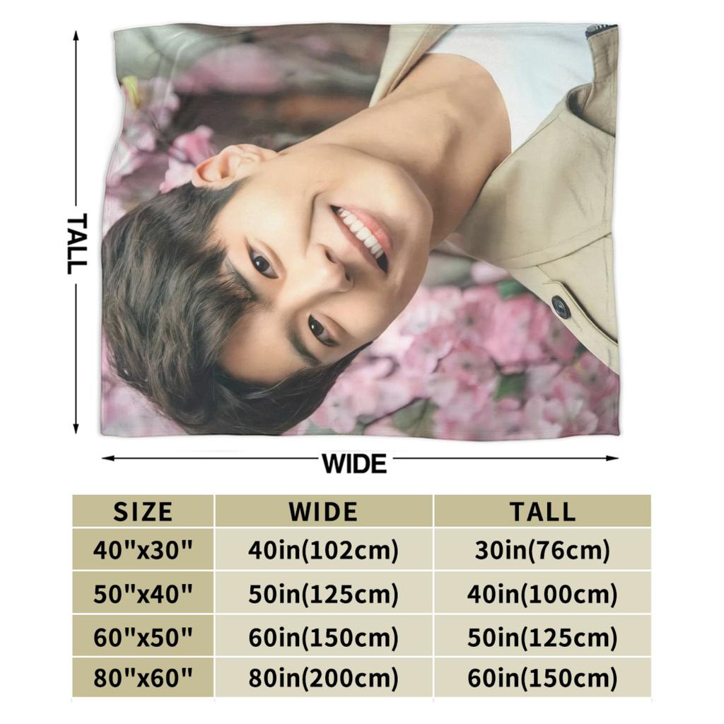Park Bo Gum KPOP Decke Bogummy Fan Geschenk Weich Bequem Plüsch Überwurfdecke für Sofa Bett Reise Flanell Bettbezug Bettabdeckung