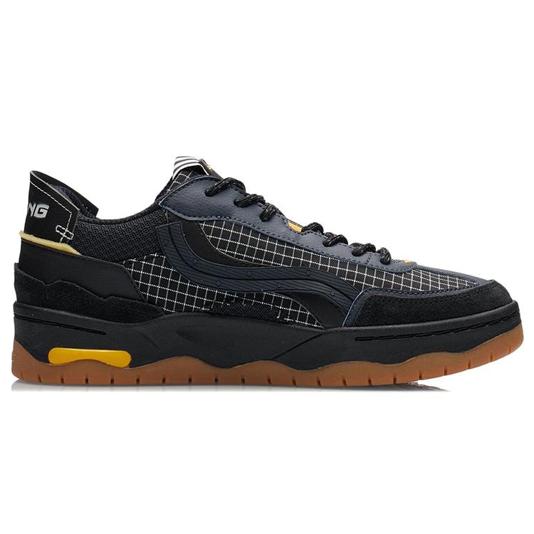 Li Ning CF Tracing Textile, Synthetic Leather Slip Resistant, Abrasion Resistant, Lightweight Low Top Skateboard Shoes AGCR299-2