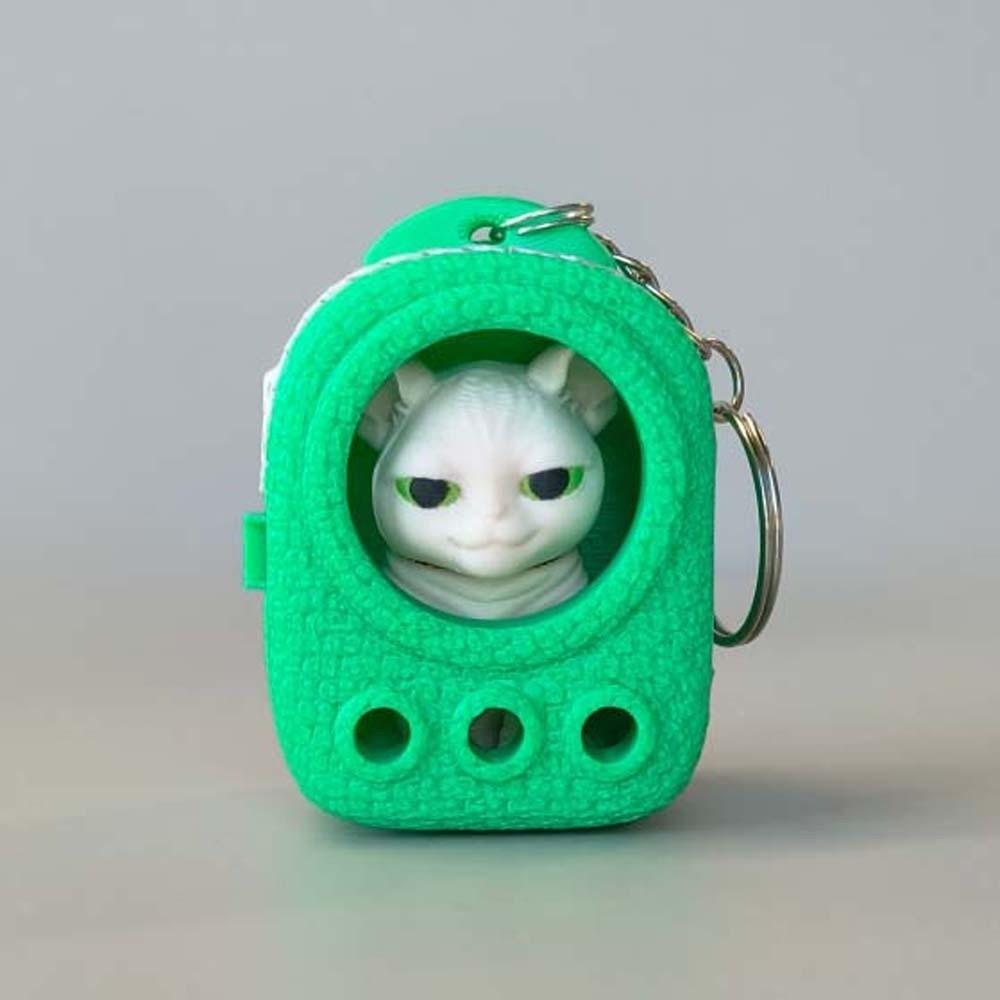 Lightweight Build 3D Printed Keychain Vibrant Shades Trendy Bag Charm Micro Kitten Bag Gifting