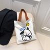 Canvas Bag Women's High-value Niche Cartoon Shoulder Bag Going Out Large-capacity Book Bag