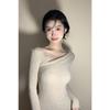 Sweet and Gentle Knitted High-end Retro Dress Niche Design Slim and Thin Temperament Romantic