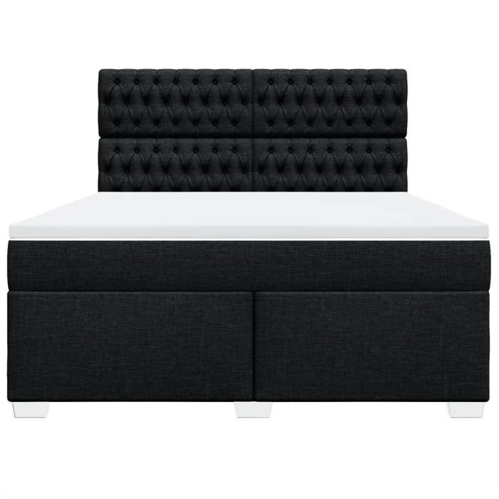 Maison Exclusive - Sommier à lattes de lit avec matelas Noir 180x200 cm Tissu