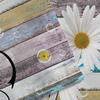 Daisy Shower Curtain Set - Rustic Farmhouse Floral With White/Yellow Blooms, Spring Botanical Bath Decor, Multi-Size Options