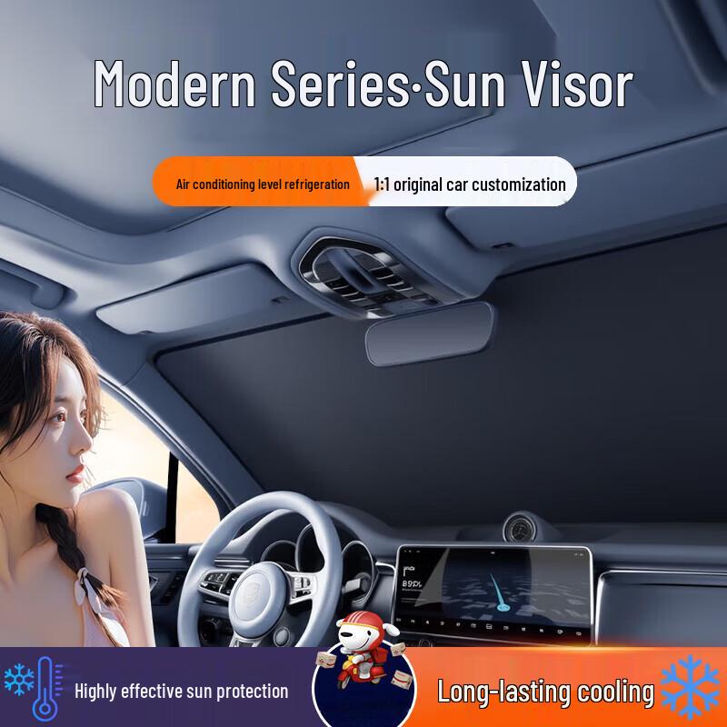 Car Windshield Sunshade: Protects & Moisturizes Interior, Shields Dashboard, Ensures Privacy. Ideal for Summer Use.