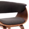 Dining Chairs 2 Pcs Grey Bentwood and Fabric