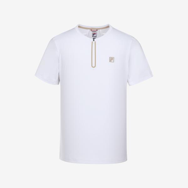 Мужская футболка-поло Fila Topplayer с воротником-хенли WHITE/095