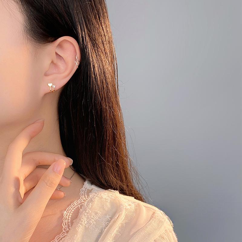 Personalized Double Love Earrings for Women with Stylish Exquisite Sweet and Cool Style Design Earrings