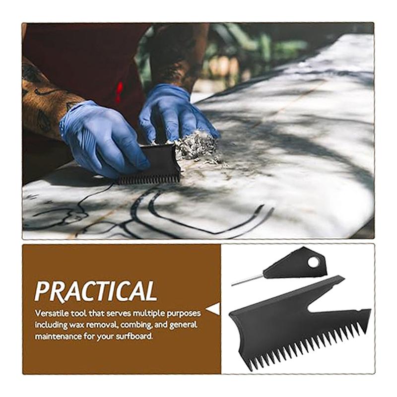 Surfboard Wax Comb With Fin Key Surf Board Wax Comb Cleaning Remover For Water Sports Skimboard Surfing Accessories